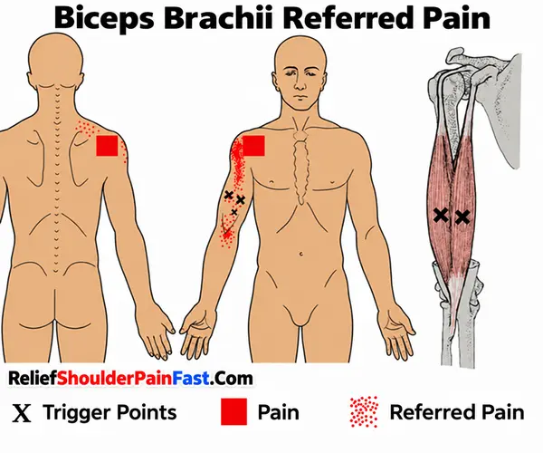 Bicep Brachii referred pain pattern