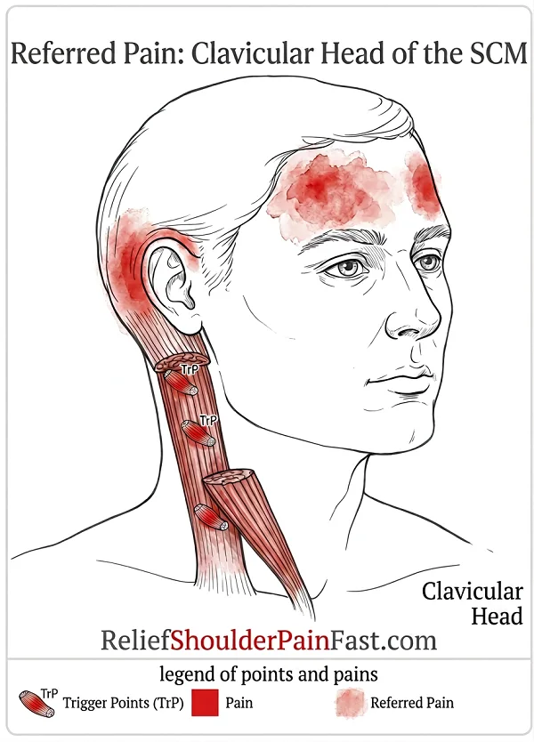 SCM clavicular head trigger points and referred pain