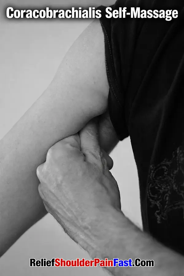Coracobrachialis self-massage technique