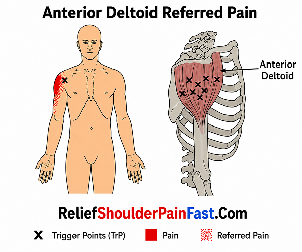 Anterior Deltoid referred pain pattern