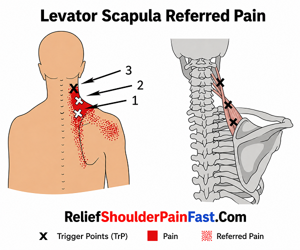 Levator scapula referred pain pattern