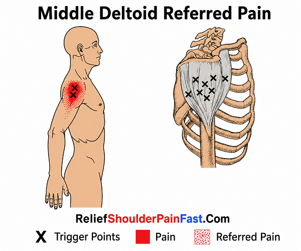 Middle Deltoid referred pain pattern