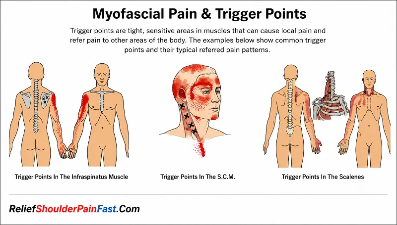 Myofascial pain and trigger point referred pain patterns