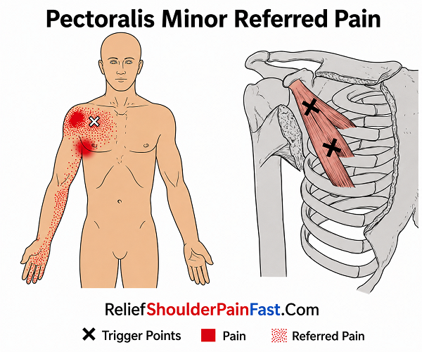 Pectoralis Minor referred pain pattern