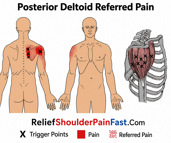 Posterior deltoid  muscle referred pain pattern