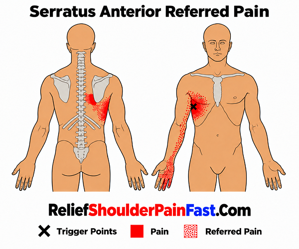 Serratus Anterior referred pain pattern