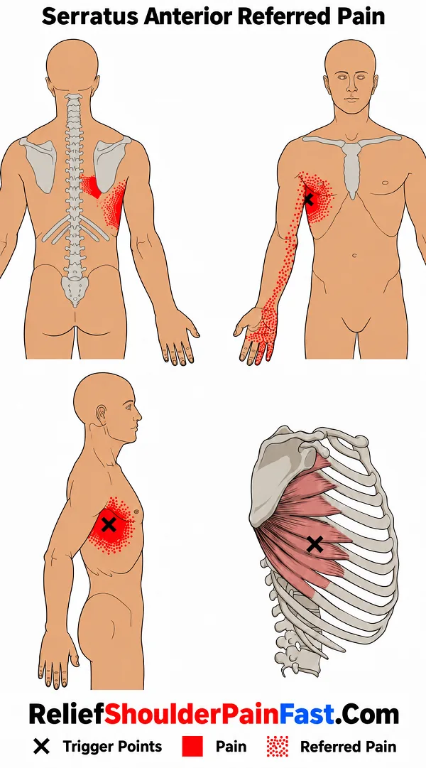 Serratus Anterior trigger points and possible
                          referred-pain pattern