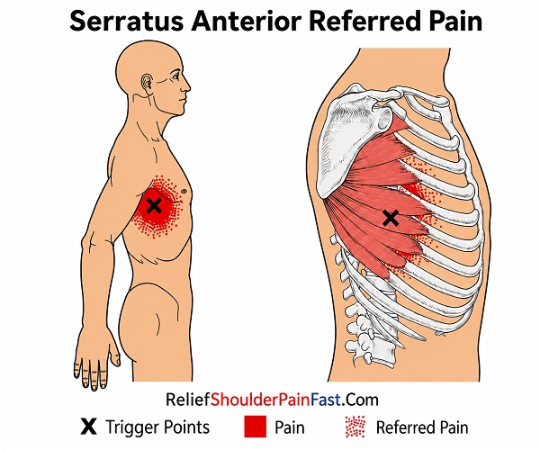 Serratus Anterior referred pain pattern