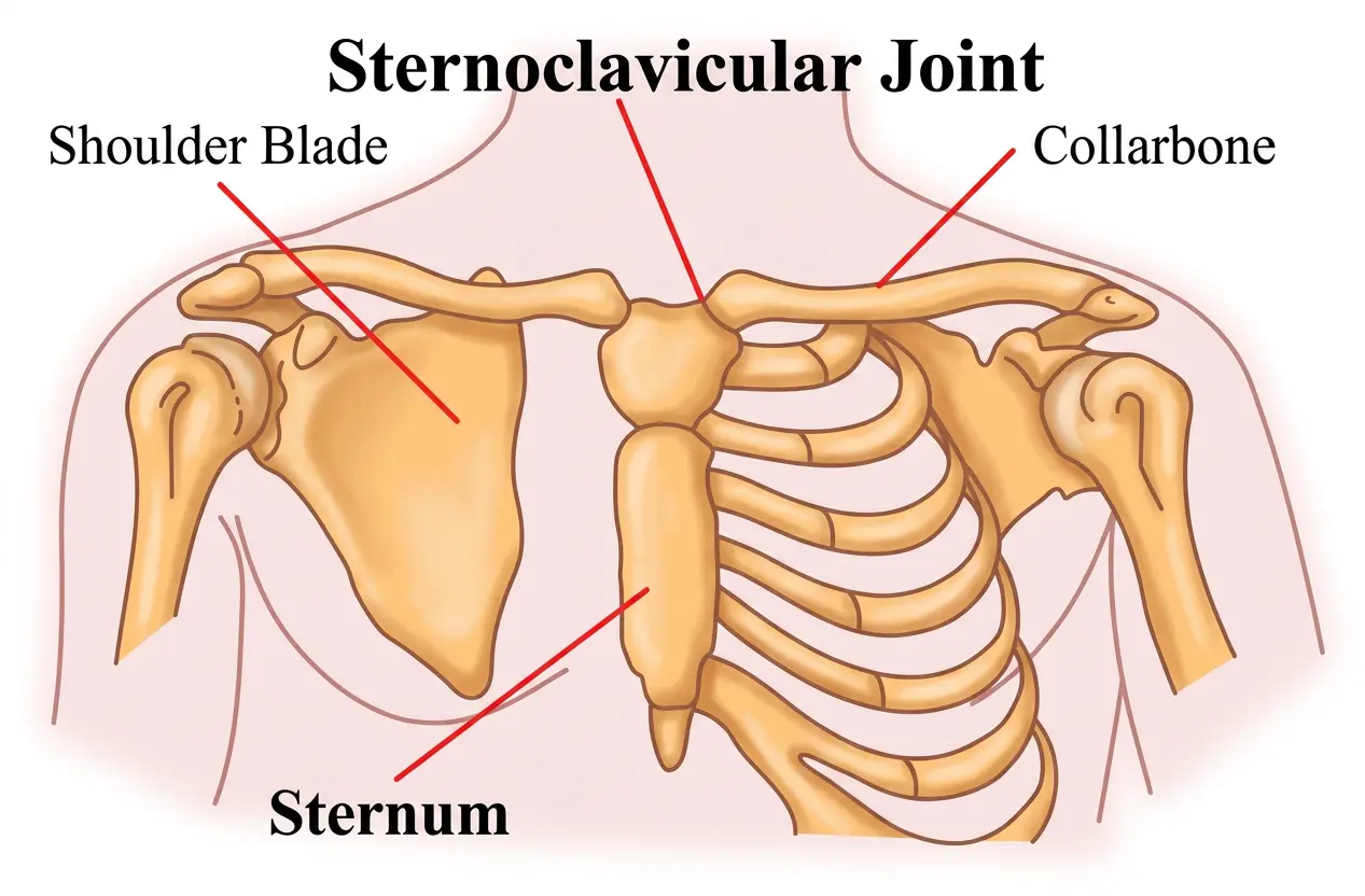 Sternoclavicular joint and collarbone anatomy