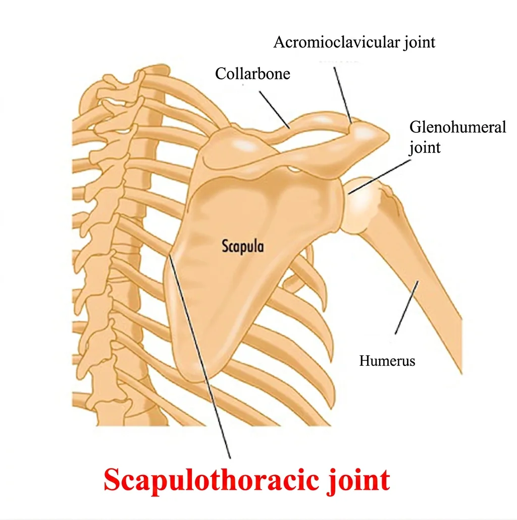 Scapulothoracic, glenohumeral and acromioclavicular joints
             of the shoulder