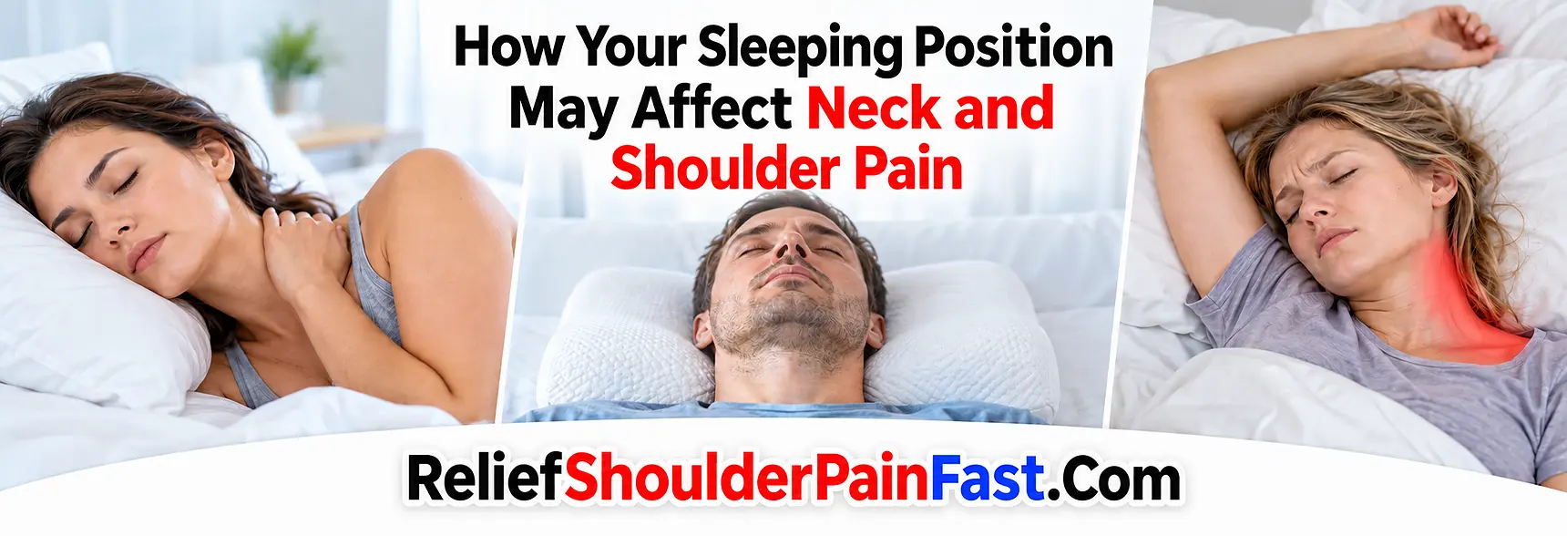 Sleeping positions that may affect neck and shoulder pain