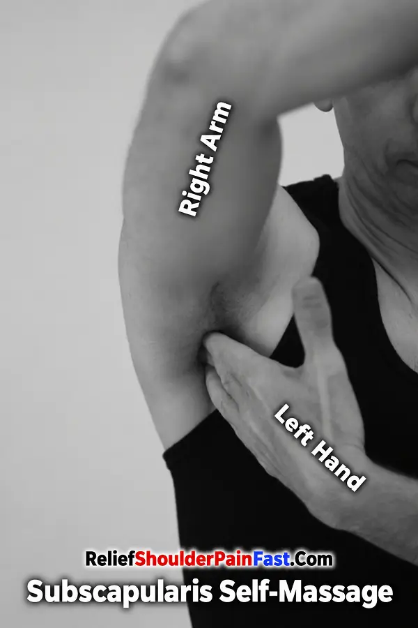 Subscapularis self-massage technique