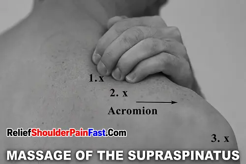 Supraspinatus self-massage using the hand