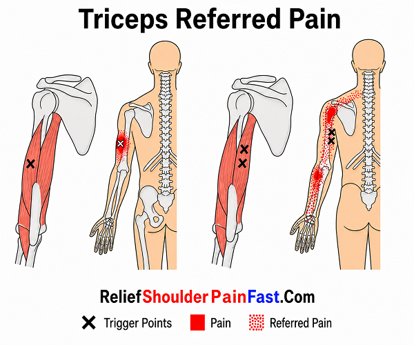 Triceps referred pain pattern